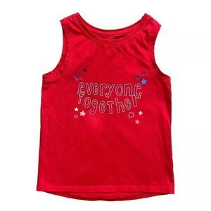 Toddler Girls Cat & Jack Everyone Together 4th of July Graphic Tank - Sz 2T